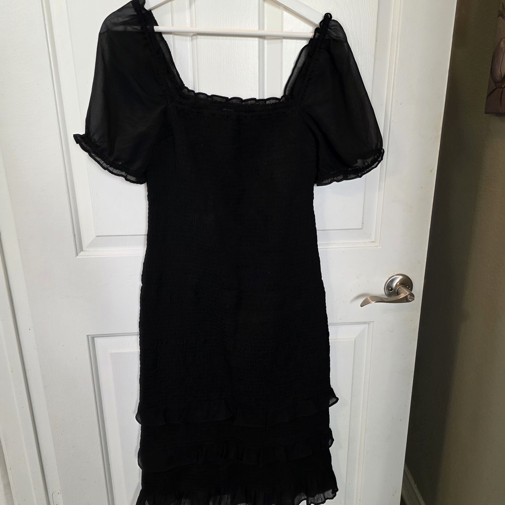 Abercrombie & Fitch Black Ruffled Blouse